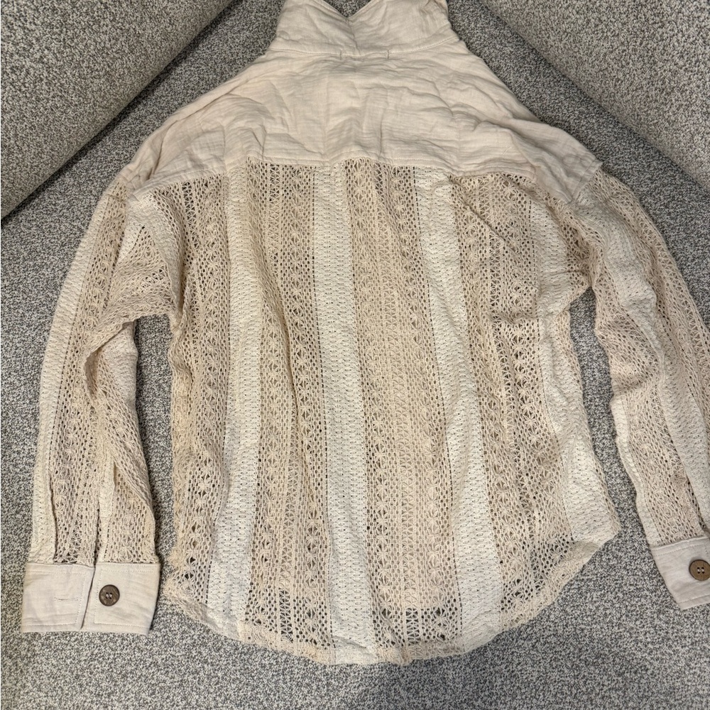Cream Women's Crochet Jacket - Picture 7 of 10